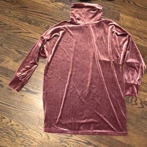 Pink Champagne Velvet Dress/Tunic